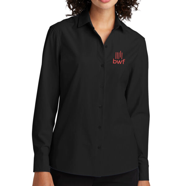 Mercer+Mettle™ Women’s Long Sleeve Stretch Woven Shirt - Embroidered Logo Thumbnail