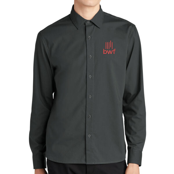 MERCER+METTLE™ Long Sleeve Stretch Woven Shirt - Embroidered Logo Thumbnail