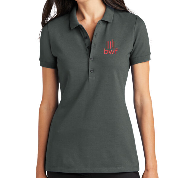 Mercer+Mettle™ Women’s Stretch Heavyweight Pique Polo - Embroidered Logo Thumbnail