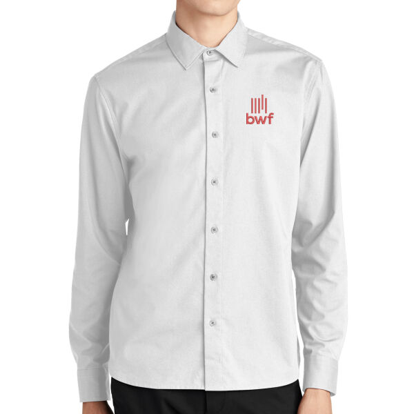 Mercer + Mettle Long Sleeve Stretch Woven Shirt - Embroidered Logo Thumbnail